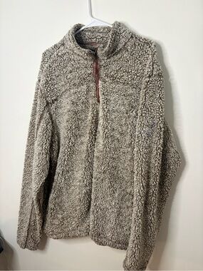 Alpine Sherpa Jacket in Taupe with Multicolor Trim
